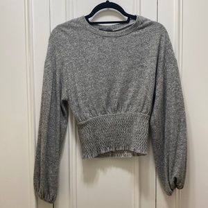 Zara grey cropped long sleeve